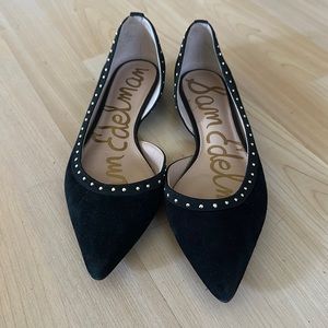 Sam Edelman leather suede black flats
